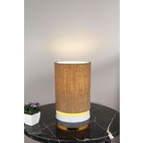 Eslight Silindir Tasarım Masa Lambası Jüt Kumaş Abajur AJ03