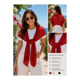 esma trend Kare Parçalı Ajurlu Patchwork Atkı-Spor Triko Örme Omuz Yazlık İnce Atkısı Boho Şal-Atkı