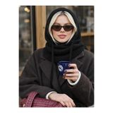 esma trend Siyah Triko Örgü Balaclava Bere Şapka