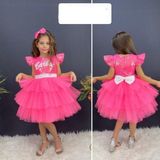 Esmaca Moda Barbie Kız Çocuk Elbisesi - 00469 Fuşya - 7