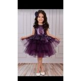 Esmaca Moda Kız Çocuk- Bebek Mor Renk Abiye Elbise - 01.Mor - 12