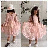 Esmaca Moda Kız Çocuk Elbise Pudra - 13 - 14 Yaş