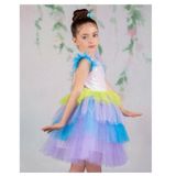 Esmaca Moda Kız Çocuk Elbise Renkli Katlı Model - 8