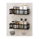 ESMANA LIVING Yapışkanlı Banyo Rafı Duş Şampuanlık Duvar Düzenleyici Organizer 2’li Set Duş Rafı Organizeri