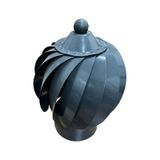 Esmatik-bacamatik-rüzgar Gülü / Çap: 13 Cm / Mat Siyah Boyalı / Baba's Stove