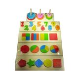 Esmay Ahşap Eğitici Bultak Kare+yuvarlak+sayılar+geometrik Şekiller+hanoi Kulesi Set gnsRKFaz2928