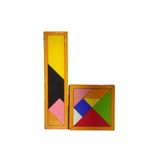 Esmay Ahşap Kare Tangram 11x11 + Ahşap T Tangram Renkli Zeka Oyunu Seti gnsRKFaz2941