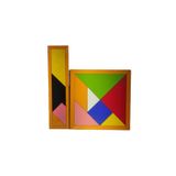 Esmay Ahşap Kare Tangram 17x17 + Ahşap T Tangram Renkli Zeka Oyunu Seti gnsRKFaz2942