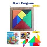 Esmay Ahşap Kare Tangram Renkli Zeka Oyunu 7 Parça 17x17cm gnsRKFaz2988
