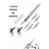 Esmay Design Hobi Neşter Bıçağı 5 Adet + 20 Yedek Uç, ydk20