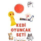 Esmay Kedi Oyuncağı Seti Işıklı Top Lazer Zıp Zıp Sarı