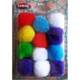 Esmay -Ponpon 3 cm -Askılı -12'li -Karışık Renkli
