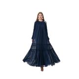 Esme Model Kolu Taşli Kloş Elbise