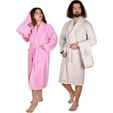 Esmen Alpkız 4 Lü Bornoz Seti - S - M / L - XL - Bej - Pembe