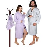Esmen Alpkız 4 Lü Bornoz Seti - S - M / L - XL - Lila - Gri