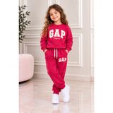 Esmer Bebe Kız Çocuk Gap Baskılı 2’li Eşofman Takımı – Sweatshirt ve Eşofman Altı, Rahat Kalıp, Günlük Spor Giyim - 7 - 8 Yaş - Pembe