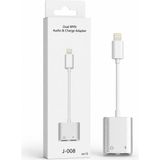 Esmer Bilişim iPhone Lightning Kulaklık ve Şarj Dönüştürücü Adaptör Çift Girişli - BEYAZ