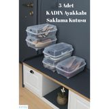 ESMİLA 5 Adet Şeffaf Kadın Ayakkabı Kutusu Düzenleyici Organizer