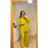 EsMira Shopping TRİKO DÜĞMELİ HIRKA PANTOLON TAKIM Y.YEŞİLİ Y.YEŞİLİ Standart