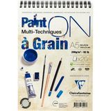 Esmo Clairefontaine A5 Paint-On A Grain Çizim Blok 200 Gr 20 Yaprak Resim Defteri Üst Spiralli Pd966217 - Yok