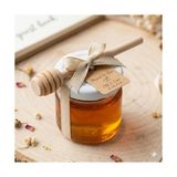 Esmo Home 10'lu Paket 8 cm Mini Ahşap Bal Kaşığı - Hediyelik Bal Çubuğu, Nişan, Düğün, Nikah Şekeri ve Bebek Mevlüdü Için Süsleme Kaşığı - Doğal Ahşap Küçük Bal Karıştırıcı ve Sunum Aksesuarı - Kestane Akaju - Option-1