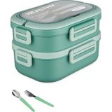 Esmo Home 1650 ml Iki Kat Üç Bölme Paslanmaz Çelik Lunch Box Yeni Nesil Sefer Tası - Kaşık ve Çatallı -6715 - Kestane Akaju - Option-1