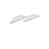 Esmo Home 17X25 mm Plastik Sineklik D Kolu 2 Adet - Beyaz Renk Pencere ve Kapı Sinekliği Tutamağı - Dayanıklı Plastik Sineklik Tamir Takımı Aksesuarları - Standart Ölçü Kolay Montaj D Çekme Kol - Option-1