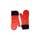 Esmo Home 2'li Set Gri 45X65 cm Silikon Hamur Açma Matı ve Kırmızı Yanmaz Mutfak Fırın Eldiveni - Option-1 - 001-Renkli