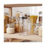 Esmo Home 2'li Set Paslanmaz Çelik Kapaklı Borosilikat Cam Yağdanlık ve Ölçü Kabı - 350ML - Dayanıklı Damlatmaz Sosluk, Sütlük ve Mutfak Hazırlık Sürahisi - Şeffaf Modern Tasarım - Option-1