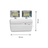 Esmo Home 2X10W Acil Aydınlatma Armatürü | 2200 Lümen | 2 Kademe Işık | 6400K Beyaz Işık | 220V | IP20 | 22X22 cm - Option-1 - Ahşap