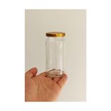 Esmo Home 3 Adet 224 ml Cam Kavanoz, Metal Kapaklı, Şeffaf Konserve Kavanozu (224 Mililitre) - 000-Siyah - 1 Adet - Option-1