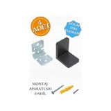 Esmo Home 4 Ad. Ağır Dolap Duvar Montaj Askı Sabitleme Seti - Deprem Mobilya Eşya Sabitleyici Aparat Kahverengi Tek Ebat - 001-Renkli - Option-1