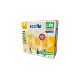 Esmo Home 4W LED Filament Mum Ampul, E14 Duy, 2700K Sarı Işık, 470 Lümen, Şeffaf Cam, Akkor Görünümlü Dekoratif Lamba, 3'lü Paket - 1 - 10 W - Amber
