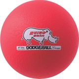 Esmo Home (6.3" - Neon Red) - Sports 15CM Rhino Skin & Foam Core Low Bounce Dodgeball Ball - Neon Red - 01P-Pembe