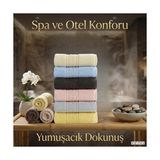 Esmo Home 6'lı El ve Yüz Havlusu Seti (50X90 Cm) -%100 Pamuk, Yüksek Emici, Grek Desenli - Ev, Otel, Spa ve Banyo Için Lüks Havlu Seti Günlük Kullanıma Uygun - 001-Beyaz - Option-1