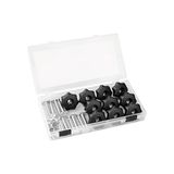 Esmo Home 71481 T-Track Topuz Takımı, 7 Yıldızlı Dişli 1/4-20 Düğmeler, T-Cıvatalar ve Ağaç Işleme Jig ve Armatürleri Için Pullar, 10'lu Paket - Ahşap - Option-1