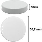 Esmo Home Afracam 50 ml Şeffaf Krem Cam Kavanoz Plastik Beyaz Kapaklı 6 Adet (50 cc (Krem)) - 000-Siyah - 1 Adet - Option-1