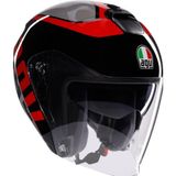 Esmo Home Agv Irides Motosiklet Kaskı Açık Kask Valenza Grey Red M - 1 - -Olivine