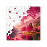 Esmo Home - Ahşap Puzzle Yetişkinler Için - Sakura Huzuru Benzersiz Parçalı Puzzle - 353 Parça Ahşap Yapboz - Yapıştırıcı Folyo Dahil - Dekoratif Ahşap Puzzle - 29X29 cm - S1-25 - 01-Mavi