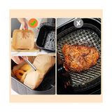 Esmo Home Airfryer Pişirme Kağıdı,xl-Xxl Büyük Boy, Kare, 100 Adet Hava Fritöz Parşömen Fırın Kağıdı Tek Kullanımlık Kağıt Fırın Fritöz Pişirme Kızartma Tavası Için Uygun 20CM - Option-1