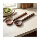 Esmo Home Amberhaus Akasya Naturel Ahşap 2’li Salata Kaşığı Seti | Dayanıklı ve Ergonomik Servis Kaşıkları | 27.5 cm | Doğal Ahşap Sofra Takımı - Kestane Akaju - Option-1