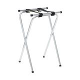 Esmo Home Amerikan Metalcraft Cilalı Krom Deluxe Metal Tepsi Standı - Kestane Akaju - Option-1