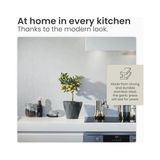 Esmo Home Aputue Sarımsak Pres Salıncağı, Paslanmaz Çelik Sarımsak Ezici, Ergonomik Saplı Hassas Mutfak Aleti, Silikon Tüp Soyucu ve Temizleme Fırçası Hediyeli - Kestane Akaju - Option-1