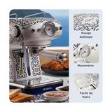 Esmo Home Ariete Capri Espresso Kahve Makinesi 1389/1C - Maxi Cappuccino Cihazı, Süt Köpürtme Başlığı, 850 Watt, 0,9 Litre Çıkarılabilir Su Tankı, Çıkarılabilir Damlama Tepsisi ve Bardak Tutucu - Acı Kahve