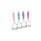 Esmo Home Arvale Paslanmaz Çelik Patates Ezici - 23,5 cm Renkli Ergonomik Saplı Sebze Püre Yapıcı - 1BW-Beyaz