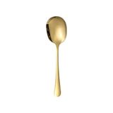 Esmo Home Arvale Profesyonel 21 cm Paslanmaz Çelik Servis Kaşığı – Yemek ve Salata Servisi Için - Kestane Akaju - Option-1