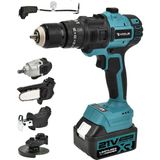Esmo Home Assur 21V Şarjlı 6 Başlıklı Set, Kömürsüz Motor, Vidalama Testere Tilki Kuyruğu Taşlama Somun Sökme Hava Pompası, 2.0AH Çift Akü, Metal Şanzıman, Mavi ASR1016 - Option-1