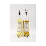 Esmo Home Beyaz Standlı Akıtıcılı Şeffaf 750 ml Beyaz Etiketli Yağlık Yağdanlık - 0 - Siyah - Option-1