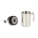 Esmo Home Bialetti - Süt Köpürtücü - 330ML - Paslanmaz Çelik Gövde ve Kapak - Çift Diskli Çırpıcı Kapak - Tüm Ocak Türleri Için Uygun (Indüksiyon Dahil) - Bulaşık Makinesinde Yıkanabilir - 2'si 1 Arada - 0,35 L