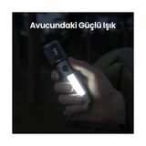 Esmo Home Bix Flashlight BX2153FL 7W Led, Max. 330 Lümen Parlaklık ve 325 Metreye Kadar Menzilli 2000MAH Şarj Edilebilir Manyetik Cob LED Gövdeli Kompakt El Feneri - 0,5